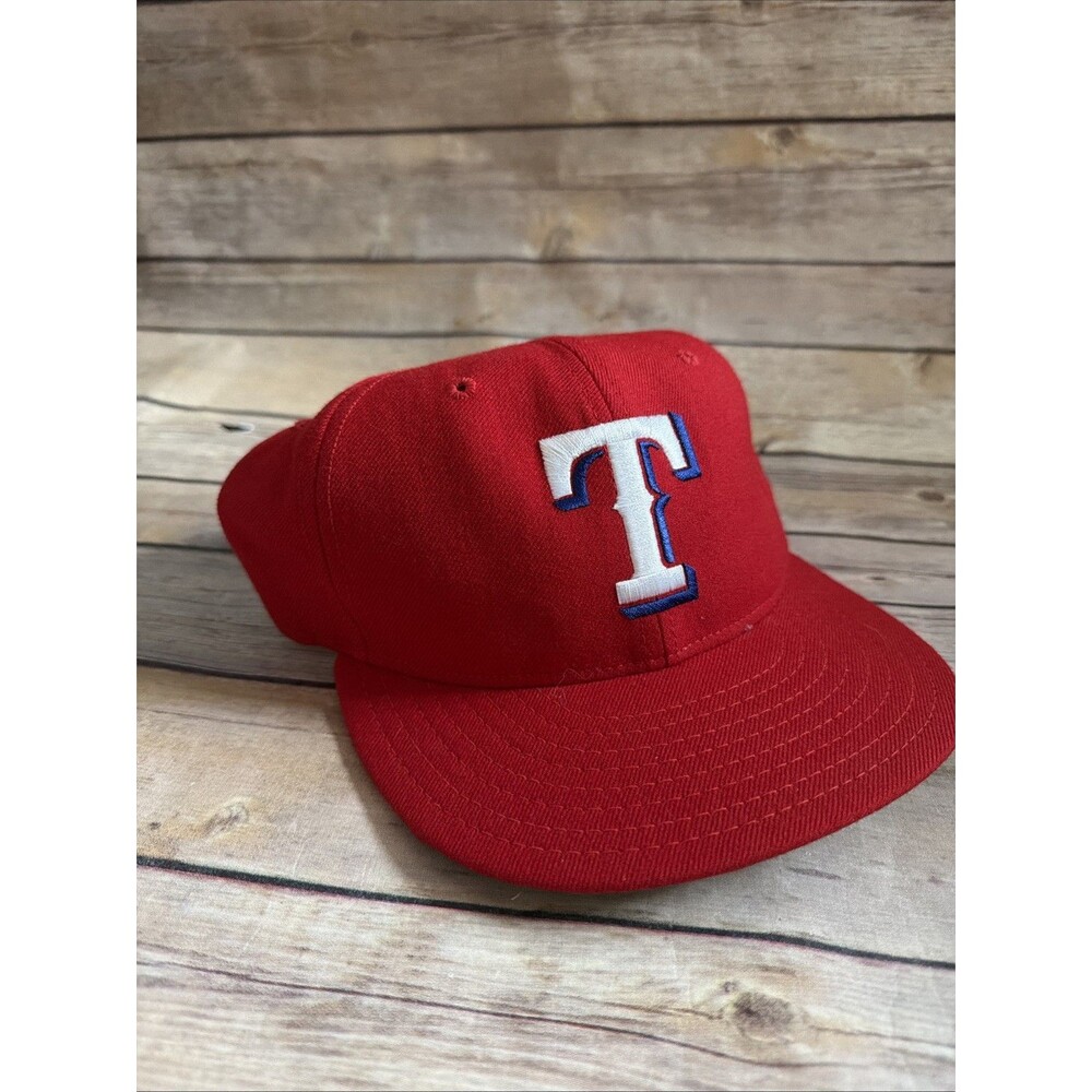 Vintage Texas Rangers Player Worn Issued Hat Fitted MLB Baseball New Era 90s 7